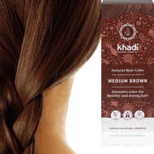 Coloration Cheveux naturelle- Châtain moyen